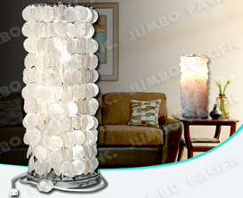 Natural Capiz Chip Design for Table Capiz Lamp shade